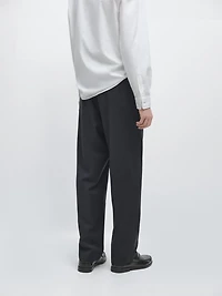 Wool houndstooth trousers