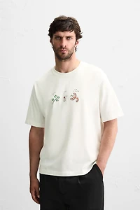 T-SHIRT BRODERIE COMBINÉE