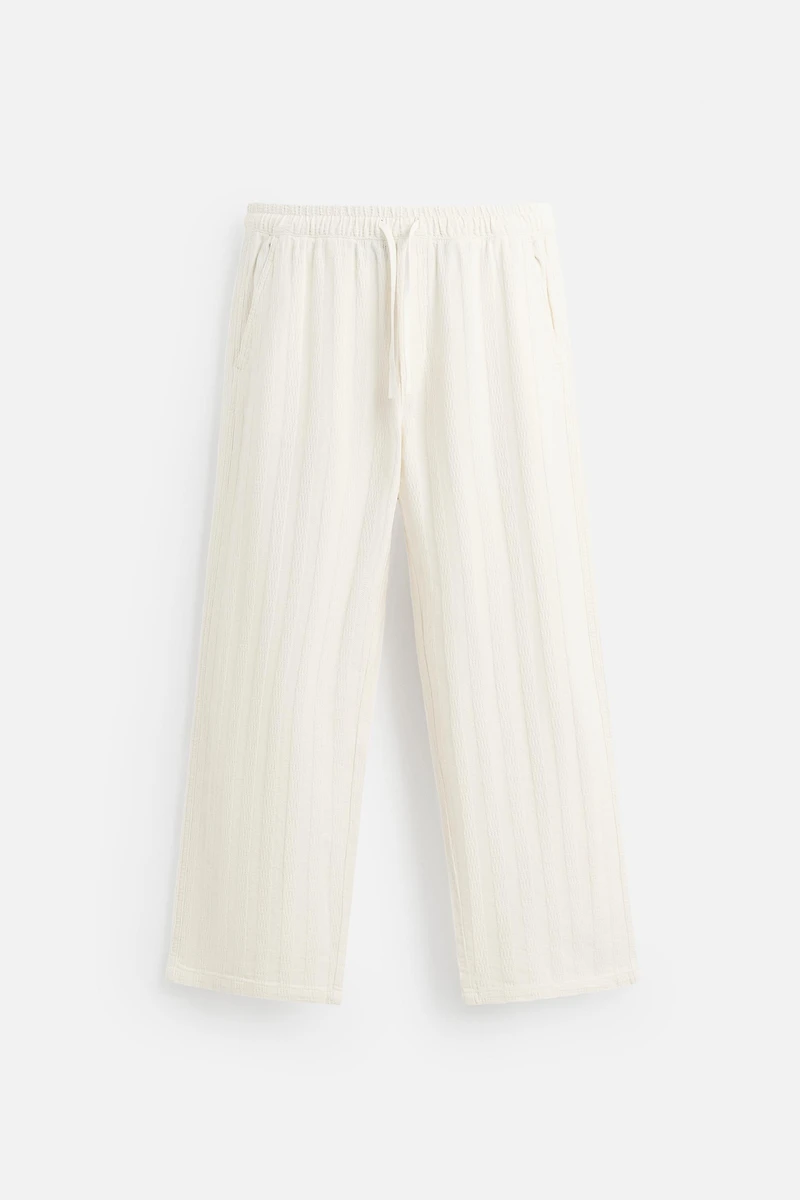 JACQUARD RELAXED FIT PANTS