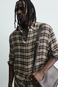 RELAXED FIT PLAID SHIRT