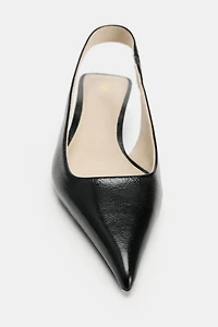 MINI TALONS COMPENSÉS OUVERTS EN CUIR