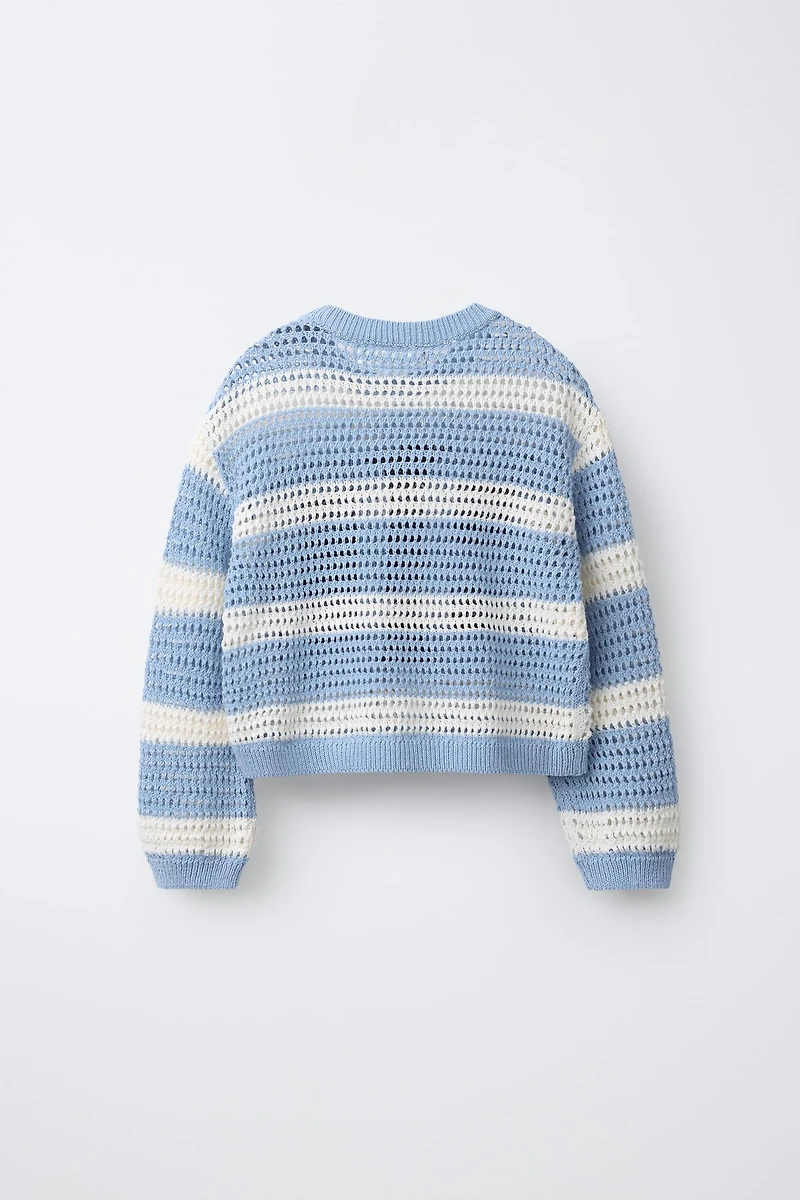 NUMBER STRIPED KNIT JUMPER