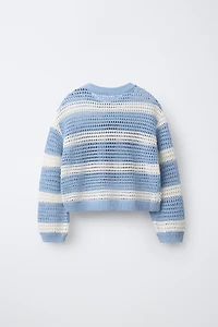 NUMBER STRIPED KNIT JUMPER