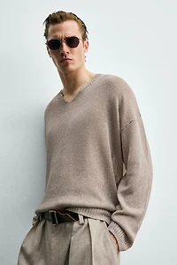 PULL COUPE DÉCONTRACTÉE 100% LIN