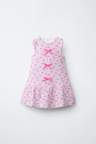 ROBE IMPRIMÉ À RAYURES ET CŒUR