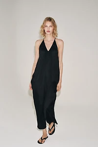 ZW COLLECTION SATIN DRAPED DRESS