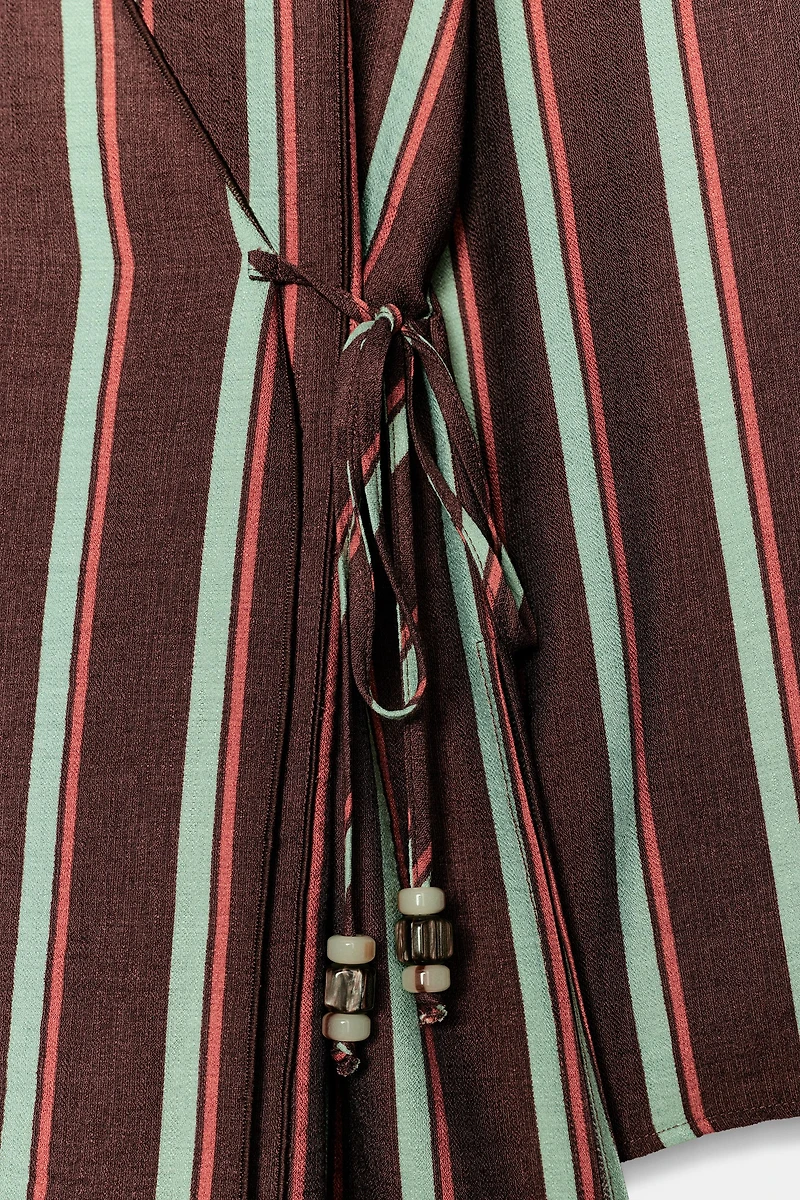 VESTE CROISÉE À RAYURES