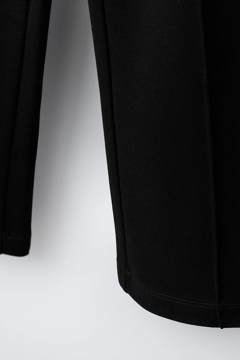 PONTE KNIT WIDE LEG PANTS