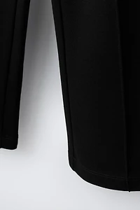 PONTE KNIT WIDE LEG PANTS