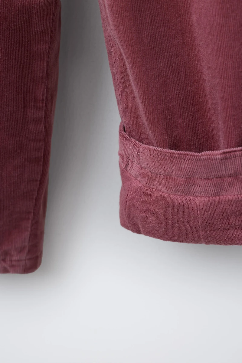 PANTALON BAGGY EN VELOURS CÔTELÉ FIN DOUBLÉ