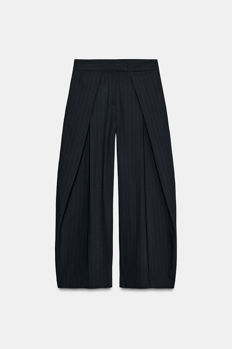 ZW COLLECTION PINSTRIPE PLEATED PANTS