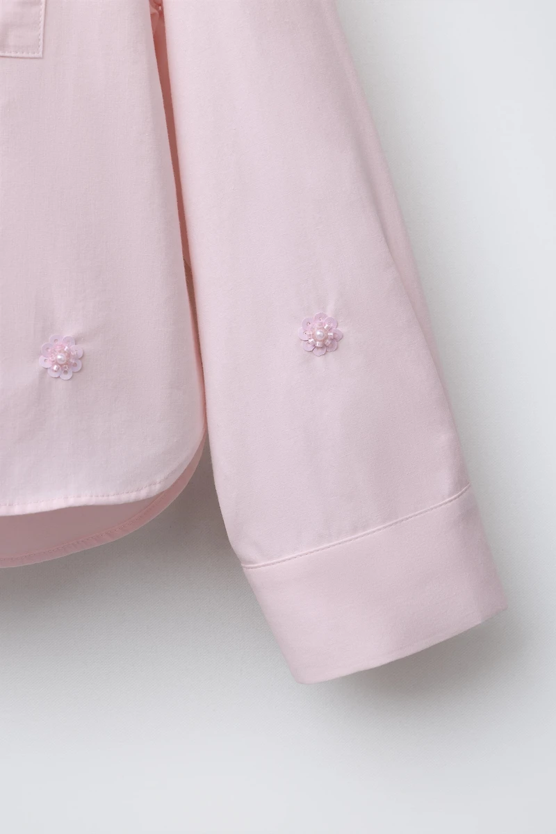 BEADED FLORAL SHIRT