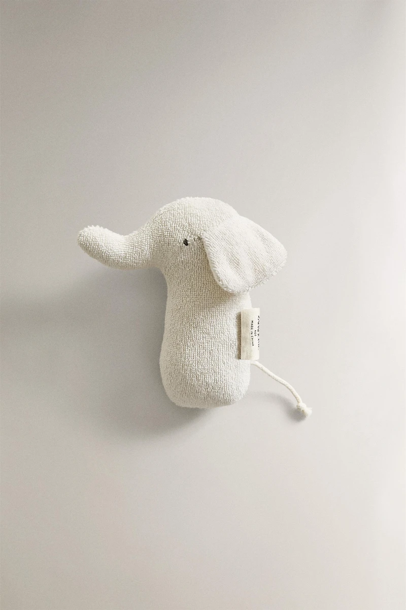 CHILDREN'S ELEPHANT PLUSH TOY RATTLE