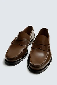 LEATHER PENNY LOAFERS