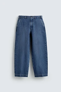 STRAIGHT FIT DENIM CHINO PANTS