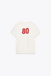 WASHED EFFECT TEXT T-SHIRT