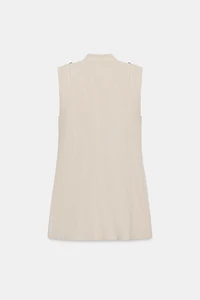 LINEN MINI FIREMAN CLASP DRESS