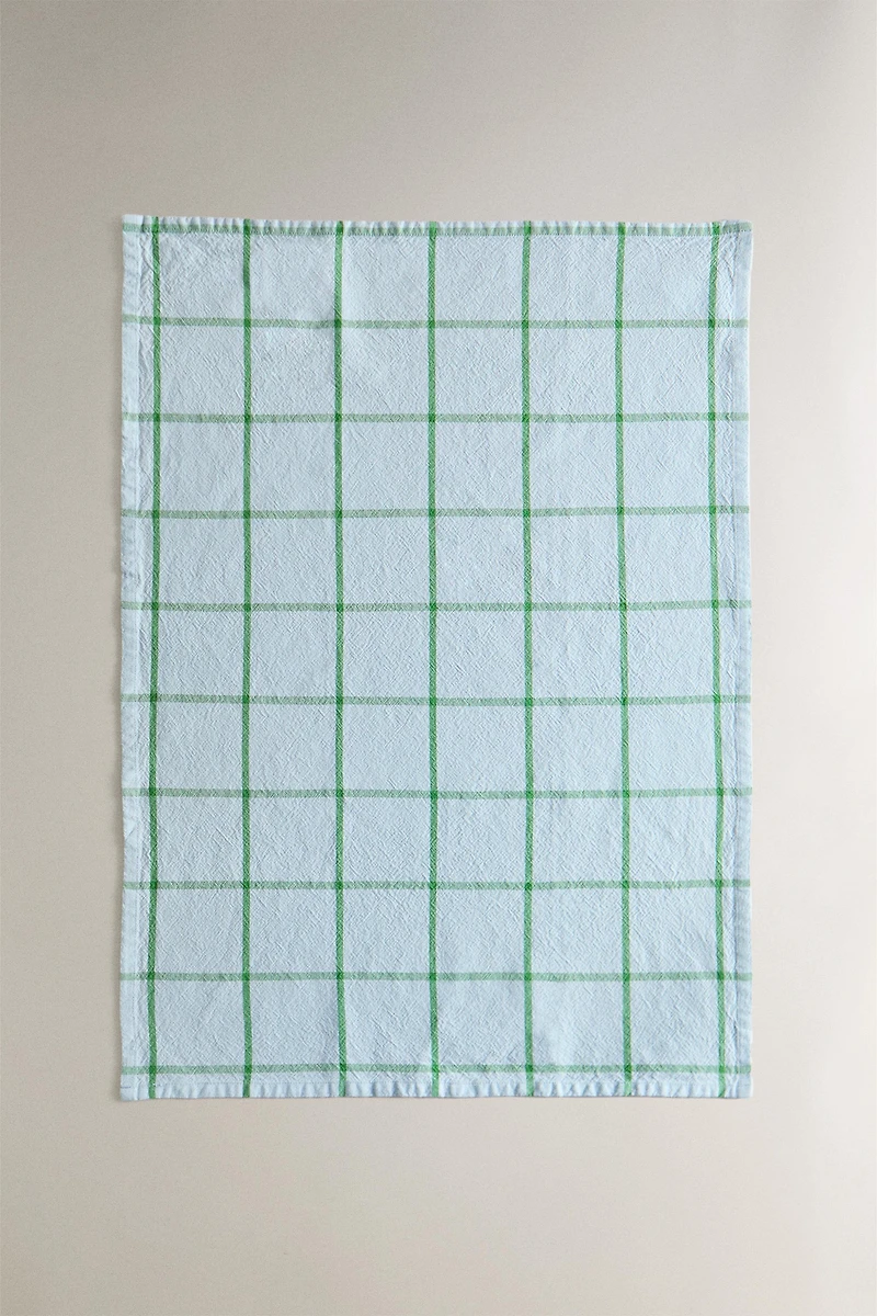 SET OF CHECK COTTON KITCHEN TOWELS (SET 2)