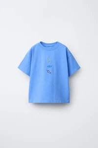 EMBROIDERED TEXT T-SHIRT