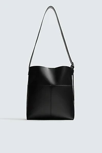 TOPSTITCHED SHOPPER BAG