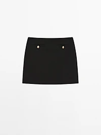 Button-up mini skirt