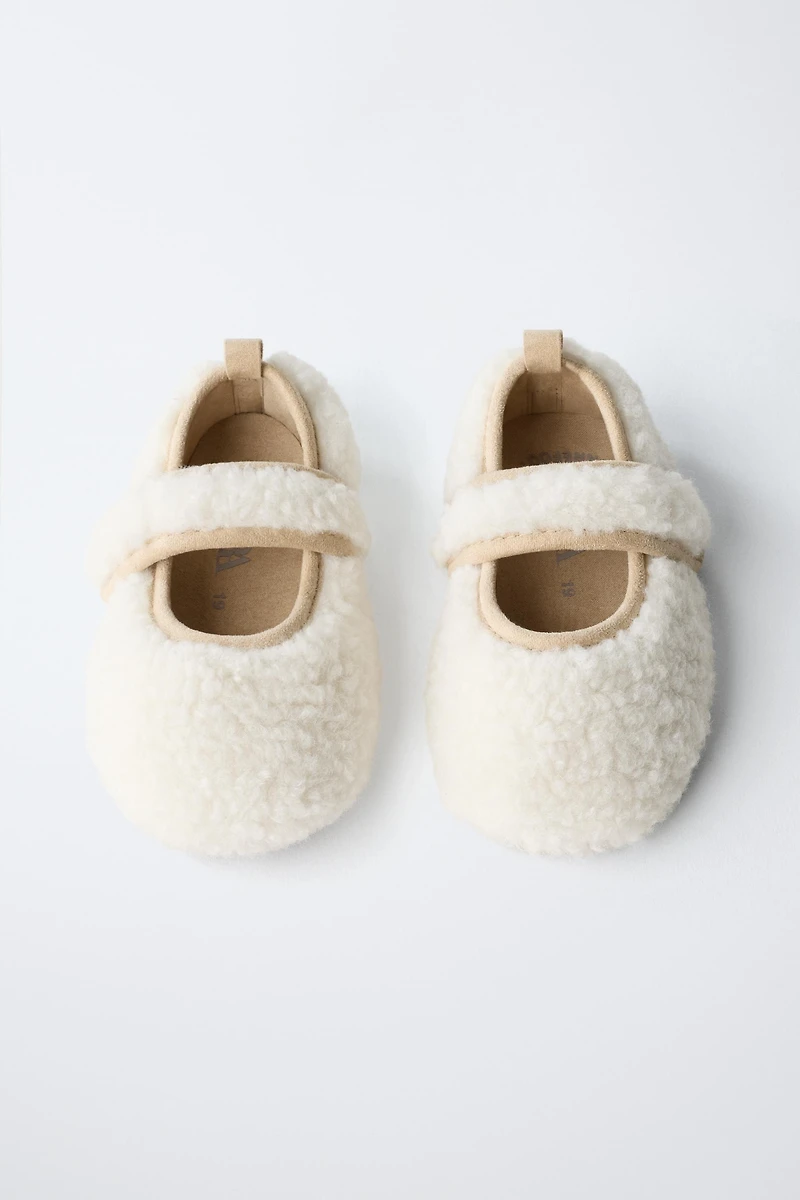 BALLERINES EFFET PEAU DE MOUTON