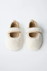 BALLERINES EFFET PEAU DE MOUTON