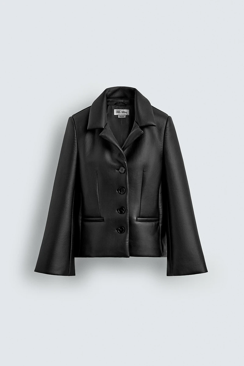 FITTED LEATHER EFFECT BLAZER HARRY LAMBERT FOR ZARA X DISNEY