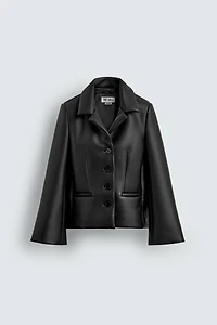 FITTED LEATHER EFFECT BLAZER HARRY LAMBERT FOR ZARA X DISNEY