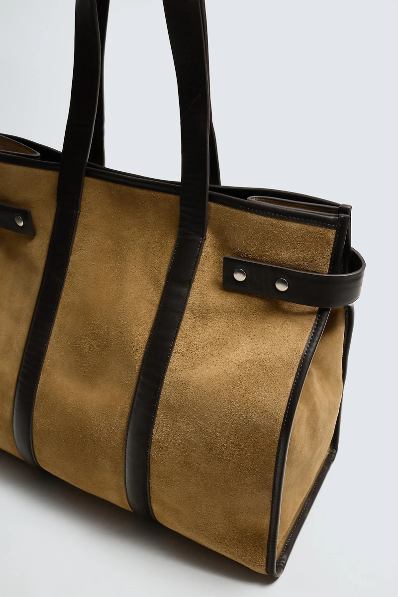 LEATHER SHOPPER BAG