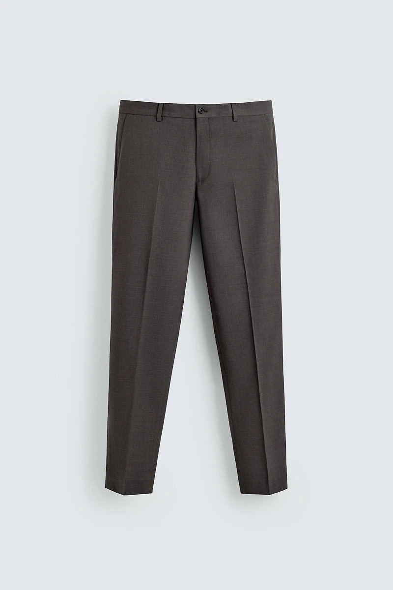 TEXTURED SUIT PANTS