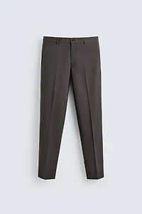 TEXTURED SUIT PANTS