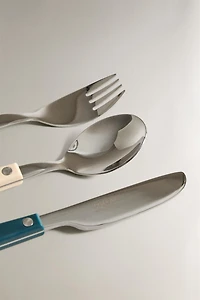 CHILDREN'S FLATWARE SET WITH WARM COLORS (SET OF 3)