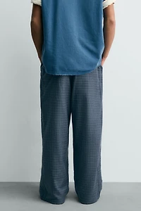 PLAID BAGGY FIT PANTS