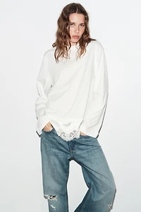 COMBINATION LACE T-SHIRT