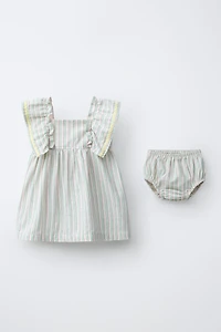 WAVY TRIM DRESS AND PANTY