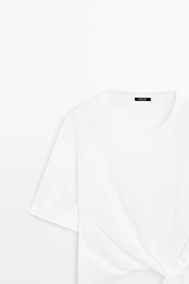 T-shirt manches courtes avec nouage