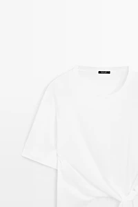 T-shirt manches courtes avec nouage