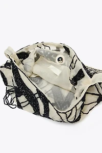 BEADED MESH BAG