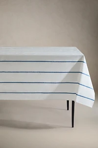 EMBROIDERED STRIPE TABLECLOTH