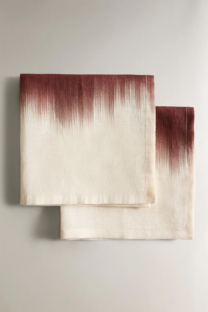 LOT SERVIETTES DE TABLE LIN DÉGRADÉ X COLLAGERIE