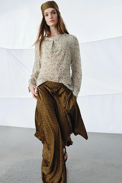 ZW COLLECTION PRINTED FLOWY SHIRT