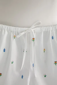 SHORT COTON MINI-FLEUR