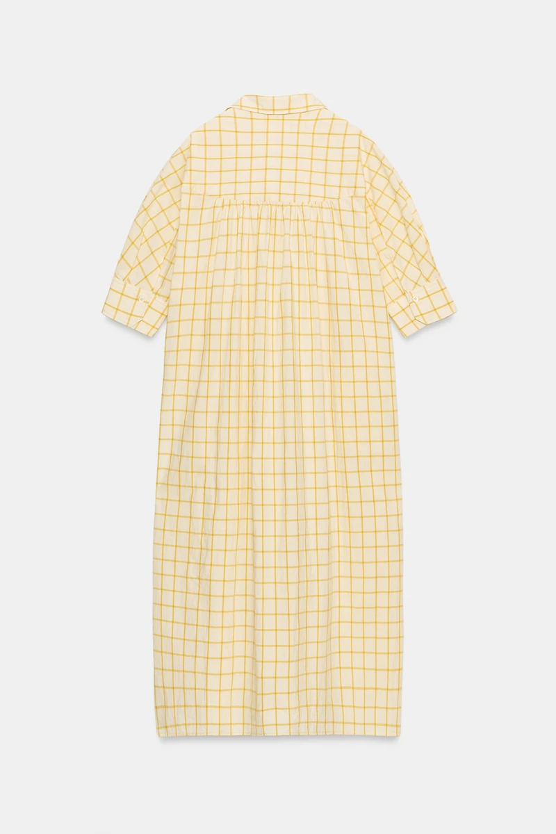 ZW COLLECTION CHECKED SHIRT DRESS