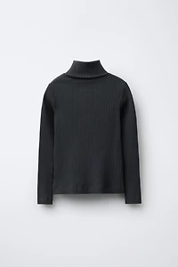 RIBBED TURTLENECK T-SHIRT