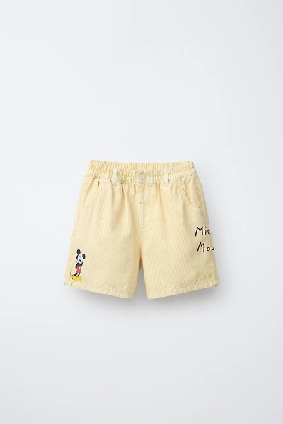 STRIPED MICKEY MOUSE © DISNEY CANVAS SHORTS