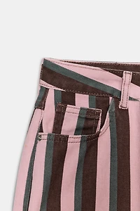 Z1975 MID-RISE STRIPED STRAIGHT LEG JEANS
