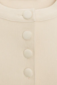 CARDIGAN WITH PUFF SLEEVES AND SLITS