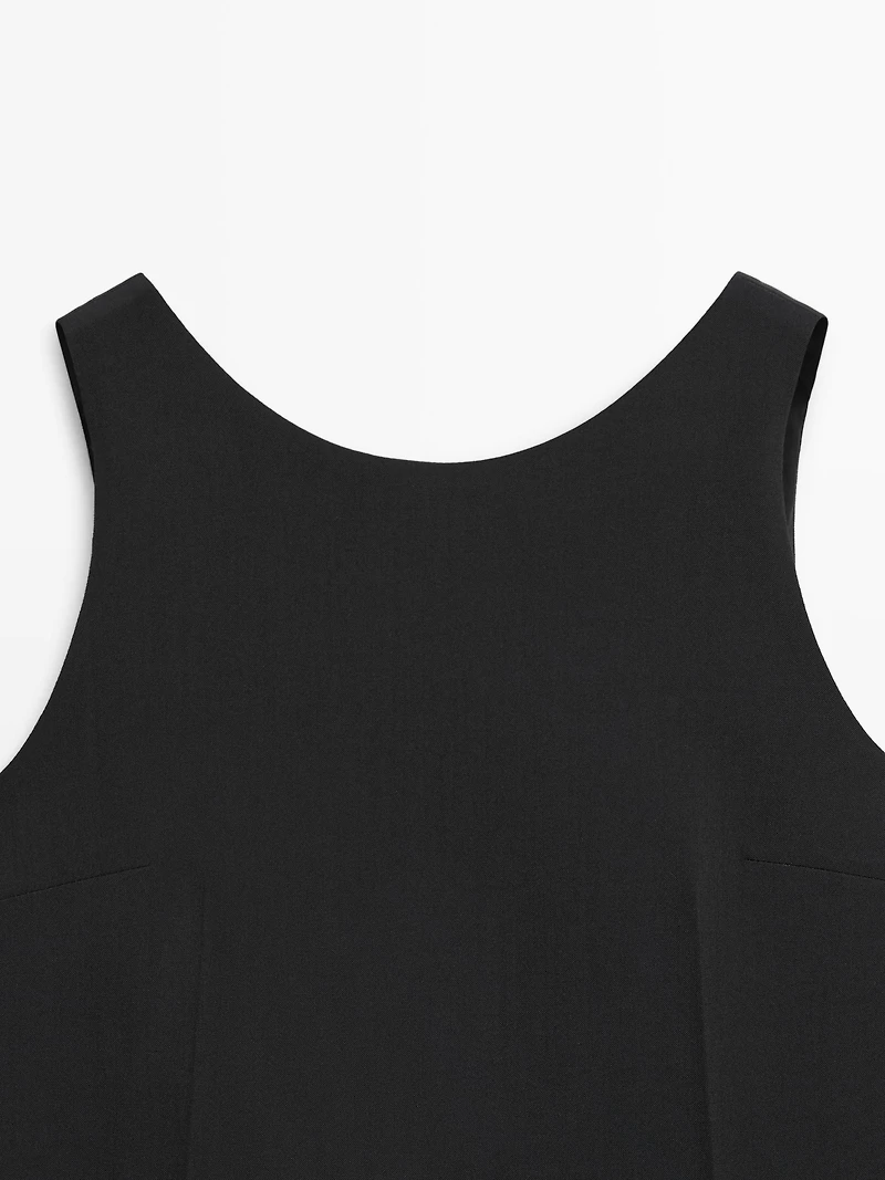 Wool blend mini dress