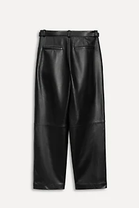 PLEATED LEATHER BELTED PANTS 50TH ANNIVERSARY